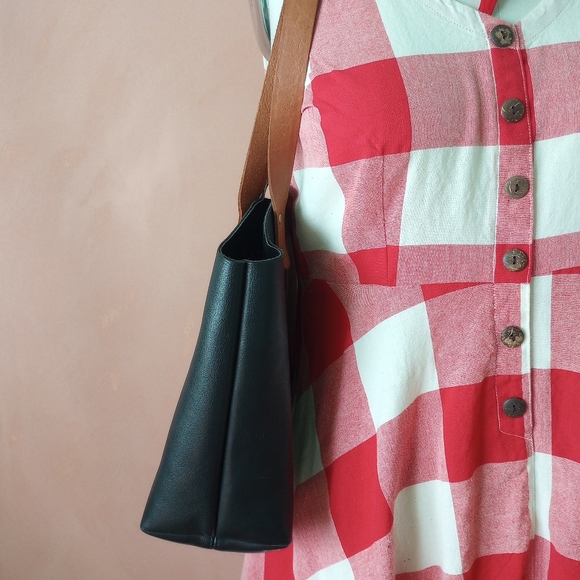 Carbon2Cobalt Market Tote Leather EXCELLENT CONDITION Carbon 2 Cobalt Boho - Picture 2 of 5